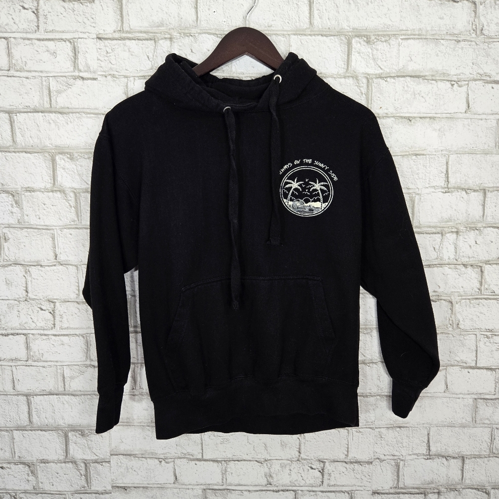 Black Hoodie with Palm Tree Design